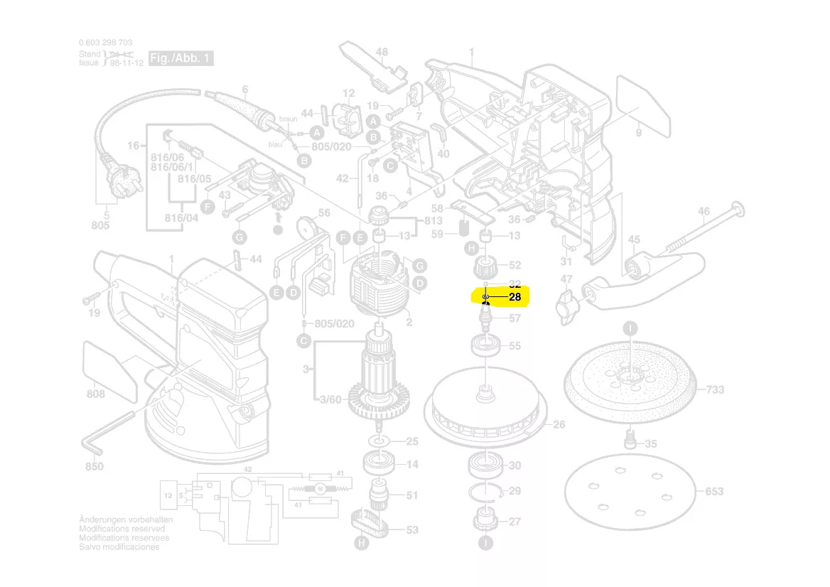 Rondelle de compensation PEX 15 AE / PEX 420 AE Bosch